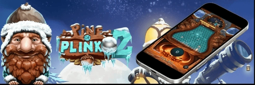 Pijnboom van Plinko 2 app op mobiele telefoon